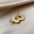Luxury Silver Alloy Letter B Hoop Dangle Earrings For Women Fashion Statement 925 Silver Needle Earrings view 3