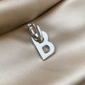 Luxury Silver Alloy Letter B Hoop Dangle Earrings For Women Fashion Statement 925 Silver Needle Earrings view 1