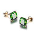Personalized Square Zircon Stud Earrings For Women Forest Style Everyday Jewelry view 2