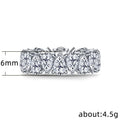 Women's Statement Waterdrop Zircon Full Band Ring, Fashion Couple Jewelry Accessory view 5