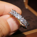 Women's Statement Waterdrop Zircon Full Band Ring, Fashion Couple Jewelry Accessory view 4