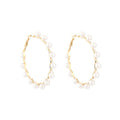 Elegant Geometric Hoop And Star Shape Alloy Faux Pearl Spiral Statement Circle Drop Earrings view 5