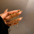 Korean Style Alloy Star Tassel Long Drop Earrings With Silver Needle For Fashion OL view 3