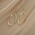 Elegant Shiny Alloy Twisted Diamond Hoop Drop Earrings For Women Exaggerated Geometric Dangle Earrings view 1