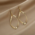 Elegant Shiny Alloy Twisted Diamond Hoop Drop Earrings For Women Exaggerated Geometric Dangle Earrings view 3