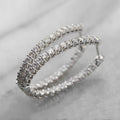 Fashion Large Hoop Earrings For Women With Micro Pave Zircon, Trendy Nightclub Jewelry view 2