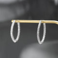 Fashion Large Hoop Earrings For Women With Micro Pave Zircon, Trendy Nightclub Jewelry view 4