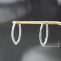 Fashion Large Hoop Earrings For Women With Micro Pave Zircon, Trendy Nightclub Jewelry view 5