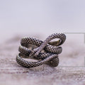 Vintage Silver Plated Snake Ring, European American Style Unisex Serpent Finger Jewelry view 2