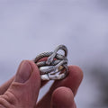 Vintage Silver Plated Snake Ring, European American Style Unisex Serpent Finger Jewelry view 3