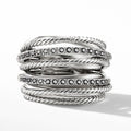 Exquisite Micro Paved Zircon Ring, European American Creative Cross Ring For Women Jewelry view 2