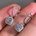 Elegant Micro Pave Zircon Huggie Earrings For Women, Versatile European Fashion Jewelry view 6