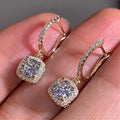Elegant Micro Pave Zircon Huggie Earrings For Women, Versatile European Fashion Jewelry view 10