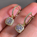 Elegant Micro Pave Zircon Huggie Earrings For Women, Versatile European Fashion Jewelry view 9