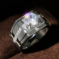 New European American Fashion Business Men's Ring Bold Statement Ring Cross Border Jewelry view 2