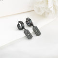 Punk Stainless Steel Razor Blade Pendant Huggie Hoop Earrings For Couples Hip Hop Street Earrings view 2