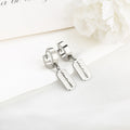 Punk Stainless Steel Razor Blade Pendant Huggie Hoop Earrings For Couples Hip Hop Street Earrings view 4