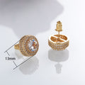 New Versatile Round Zircon Stud Earrings For Women, Fashion European American Jewelry view 5