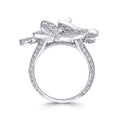 Luxury Women's Flower Shape Colorful Zircon Ring European American Party Jewelry view 4