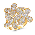 Luxury Women's Flower Shape Colorful Zircon Ring European American Party Jewelry view 2