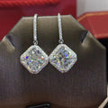 Simple Large Zircon Drop Earrings For Women Versatile European Fashion Jewelry view 2