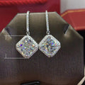Simple Large Zircon Drop Earrings For Women Versatile European Fashion Jewelry view 5