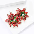 Alloy Enamel Christmas Flower Brooch Pin For Suit Shirt Decoration view 4