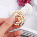 Women's Fashion Metal Multi Layer Geometric Earrings European Style Jewelry Accessories view 5