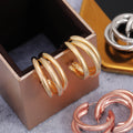 Women's Fashion Metal Multi Layer Geometric Earrings European Style Jewelry Accessories view 3