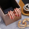 Women's Fashion Metal Multi Layer Geometric Earrings European Style Jewelry Accessories view 4