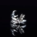 Vintage Moon Night Bat Ring Trendy Unisex Gothic Finger Ring Fashion Jewelry view 1