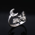 Vintage Moon Night Bat Ring Trendy Unisex Gothic Finger Ring Fashion Jewelry view 3