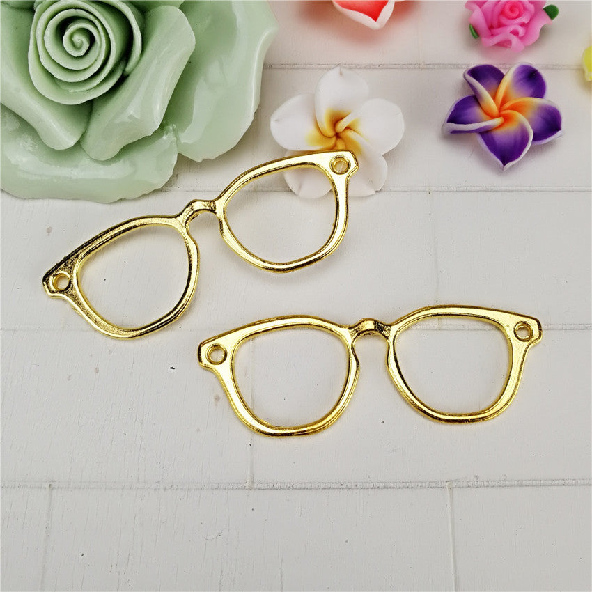 56x19mm Alloy Eyeglass Frame Charm Pendant for DIY Jewelry