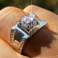 Classic Luxury Men's Cubic Zirconia Ring European Fashion Jewelry Accessories view 1