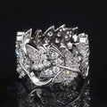 Creative Vine Leaf Cubic Zirconia Women Ring Fashion Party Jewelry Accessory view 1