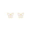 Elegant Korean Style Small Butterfly Enamel Studs With 925 Silver Pins For Women Fashion Earrings view 5