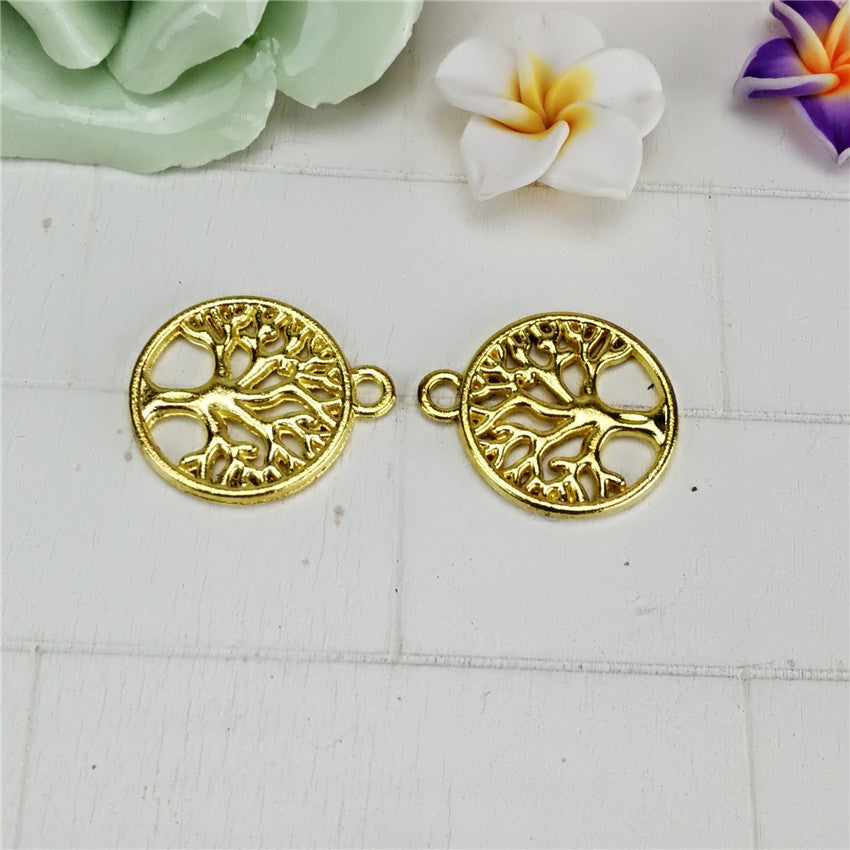 20mm Double-Sided Tree of Life Alloy Charm Pendant