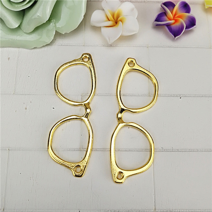 56x19mm Alloy Eyeglass Frame Charm Pendant for DIY Jewelry