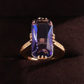 European American Fashion Silver Plated Zircon Ring For Women Statement Jewelry view 2