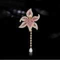 Alloy Zircon Flower Brooch Pin For Elegant Suit Decoration view 6