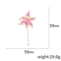 Alloy Zircon Flower Brooch Pin For Elegant Suit Decoration view 5