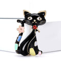 Alloy Enamel Cat Brooch Pin Cute Small Sweater Coat Decoration view 4