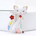 Alloy Enamel Cat Brooch Pin Cute Small Sweater Coat Decoration view 3