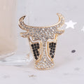 Alloy Rhinestone Bull Head Brooch Pendant Pin For Apparel view 4