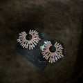 Iridescent Irregular Geometric Alloy Drop Earrings With Silver Pins, Statement Light Luxury Style view 4