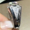 2021 Spring New Women Zircon Wedding Ring European American Imitation Platinum Plated Jewelry view 4