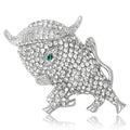 Alloy Rhinestone Calf Brooch Pin For Suit Lapel Decoration view 2