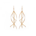 Elegant Bohemian Long Leaf Ribbon Chain Tassel Alloy Statement Drop Dangle Fashion Earrings view 5