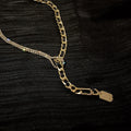 Alloy Geometric Rhinestone Wrapped Good Luck Pendant Sweater Necklace Hip Hop Sweet Cool Style view 4