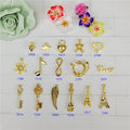 Gold-Tone Alloy Charm Pendant Assortment for DIY Jewelry